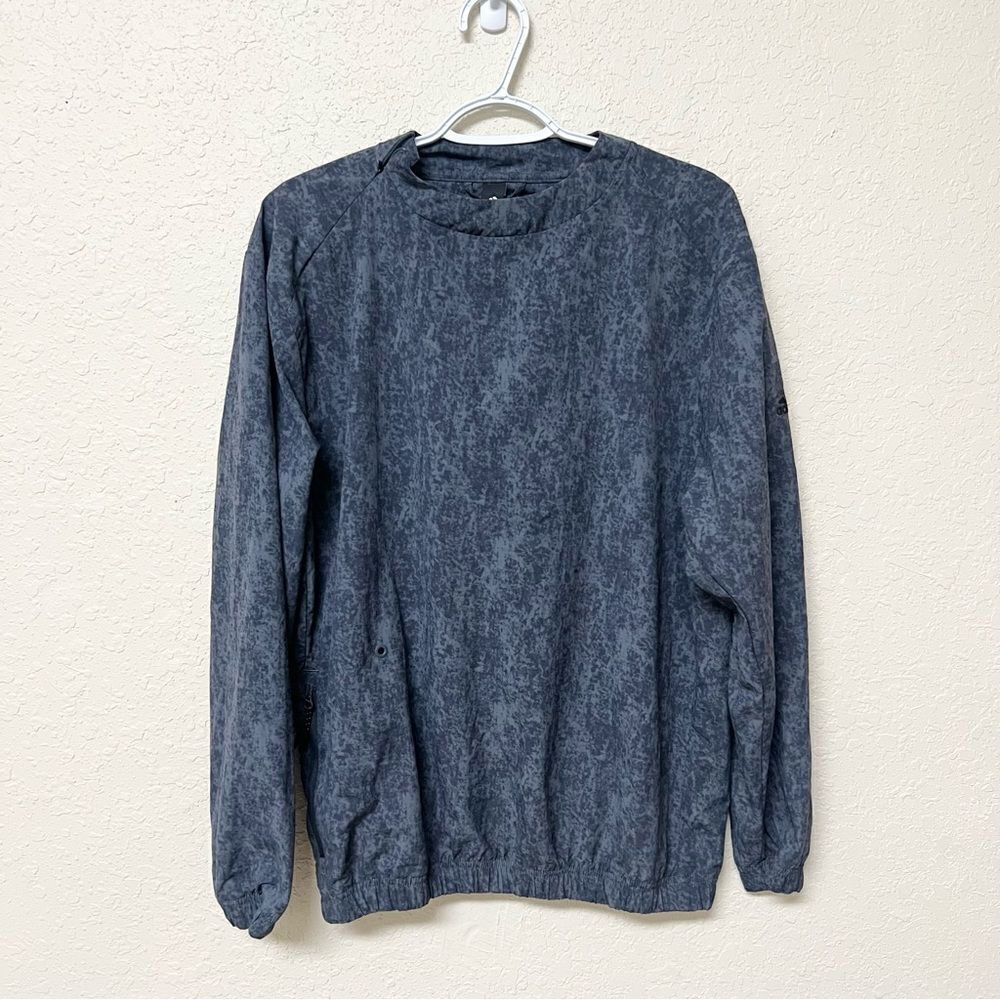 Adidas Stonewashed Zip Crew Neck Pullover Lightweight Sweatshirt Size S Mens